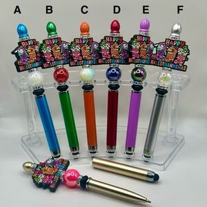 4 pc- “HALLOWTHANKSMAS” STYLUS/pen in one combo